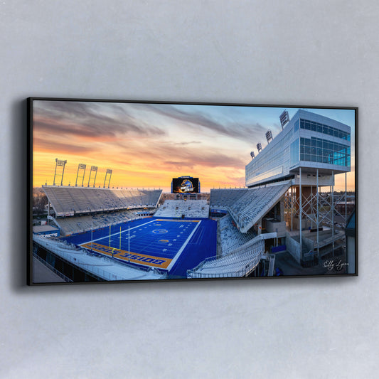 "Blue Turf Glory" – Boise State at Sunset
