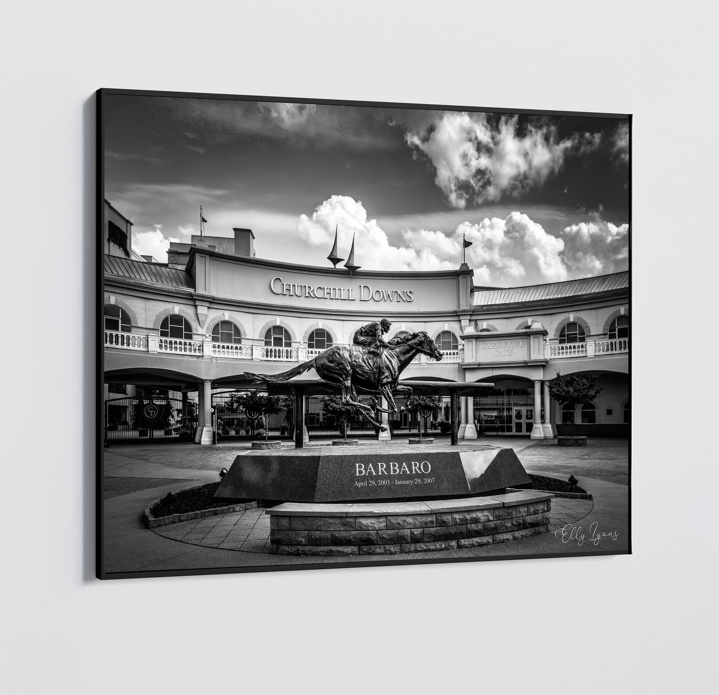 Churchill Downs | Executive Entrance | Kentucky | Derby | Horse Racing Decor | Black & White Photography | Print | Canvas | Metal | Acrylic