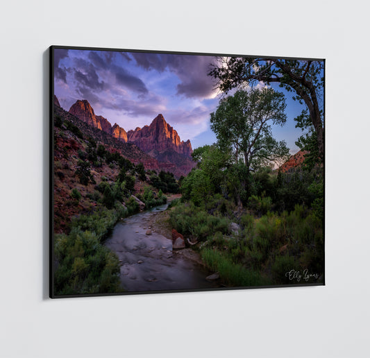 Zion National Park | The Watchman | Utah Wall Art | Travel Poster | National Park Poster | Wall Art Print | Panoramic Art