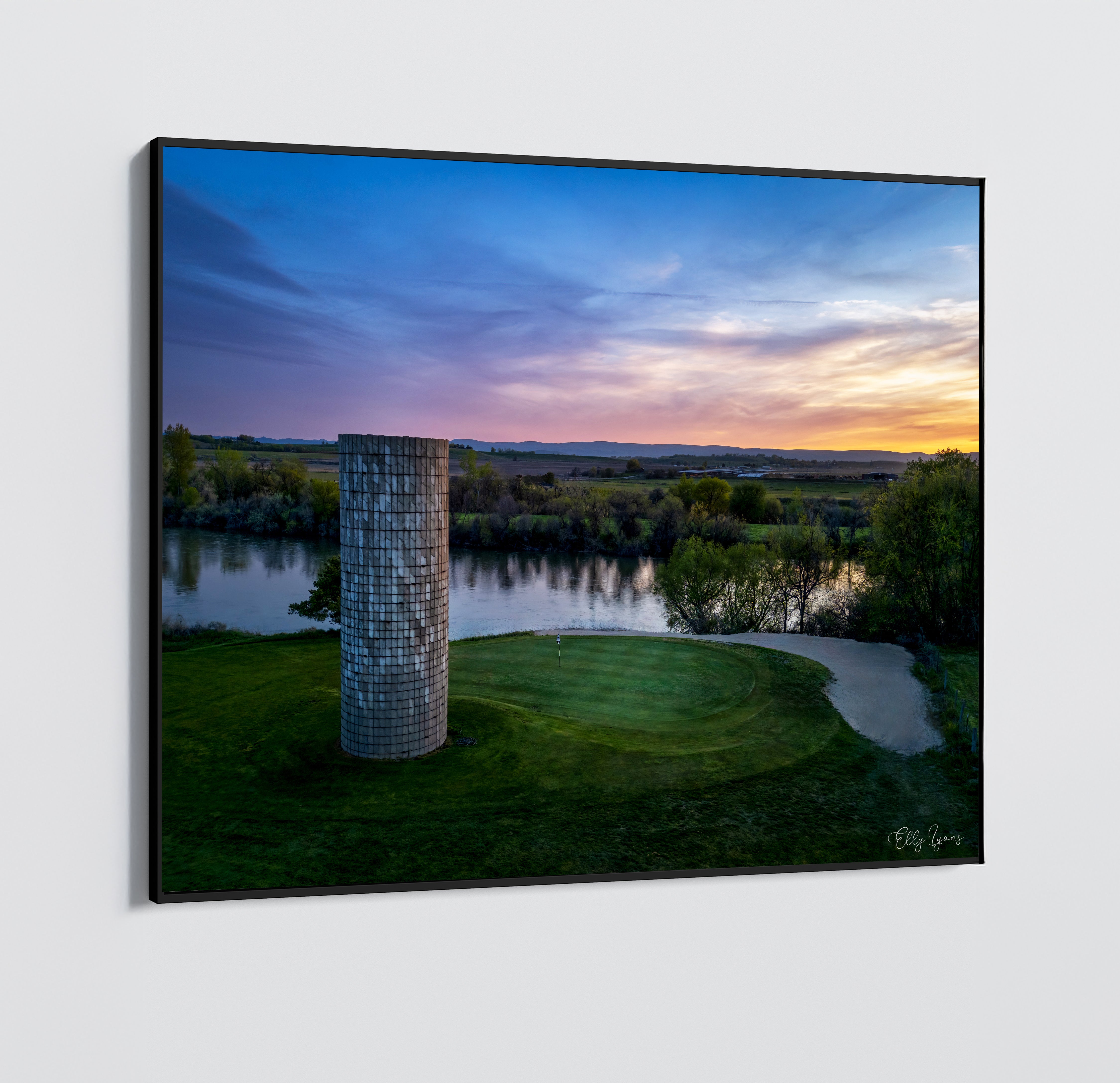 Golf Course Sunset | River Bend Golf Course | Silo Green | Wilder, Idaho | Print | Canvas | Metal | Acrylic