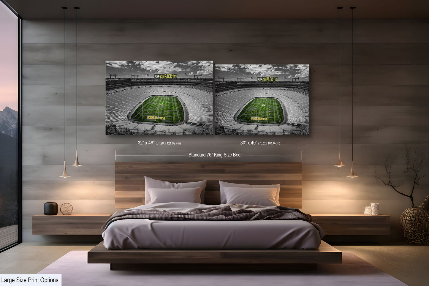 Lambeau Field | Green Bay | Packers | Wisconsin | Black & White Print | Paper | Canvas | Metal | Acrylic