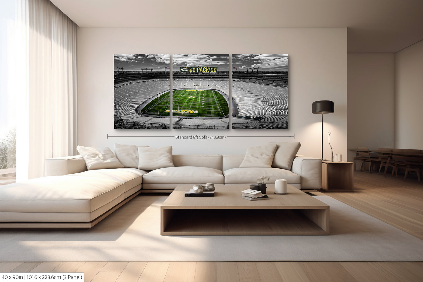 Lambeau Field | Green Bay | Packers | Wisconsin | Black & White Print | Paper | Canvas | Metal | Acrylic