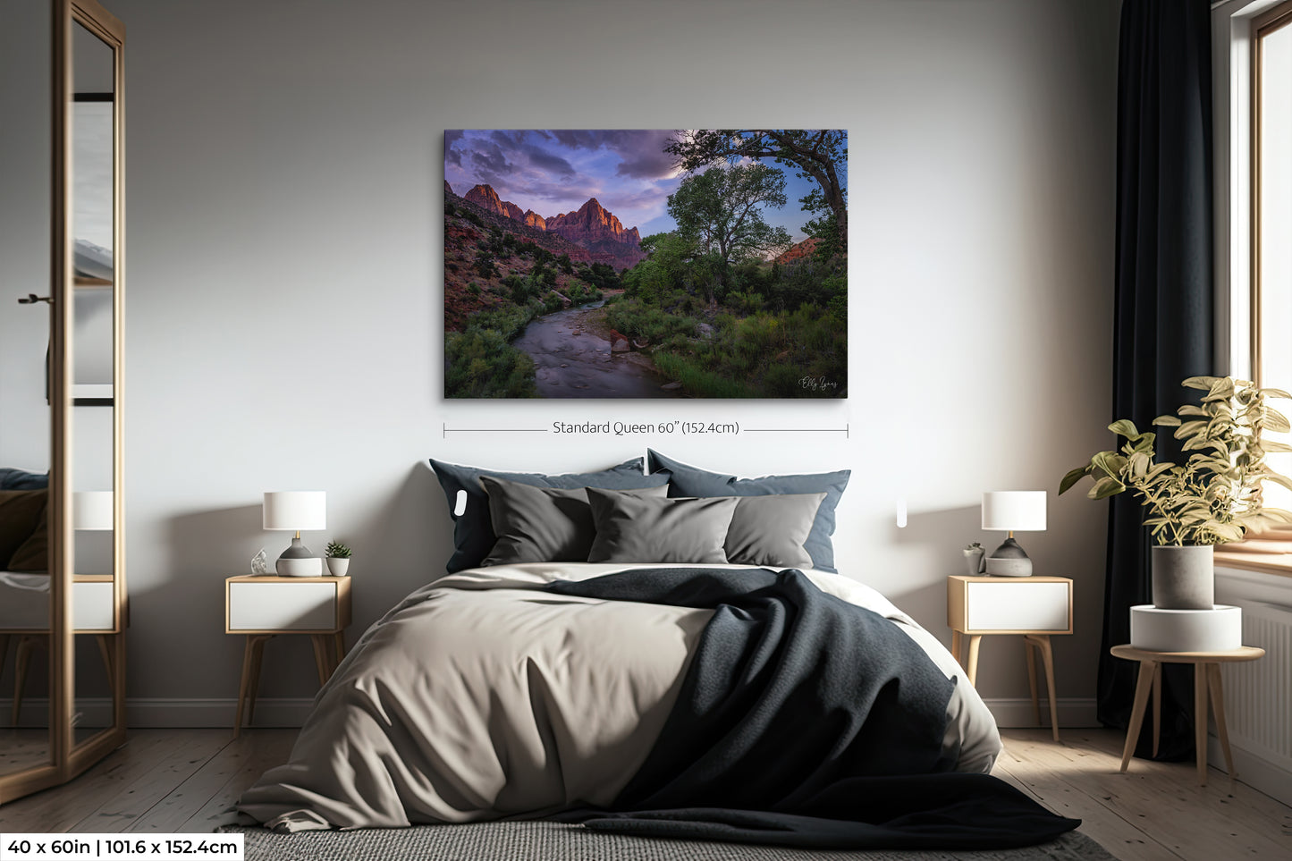 Zion National Park | The Watchman | Utah Wall Art | Travel Poster | National Park Poster | Wall Art Print | Panoramic Art