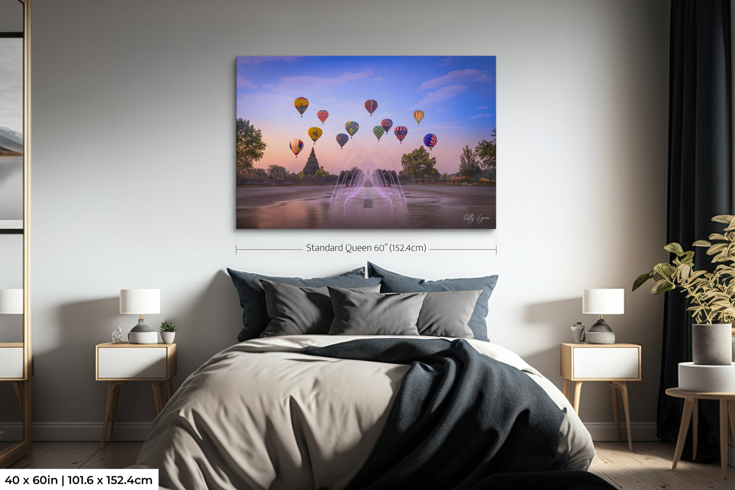 Hot Air Balloon Print | Spirit of Boise Balloon Classic |  Hot Air Balloon Canvas | Hot Air Balloon Art | Boho Wall Decor