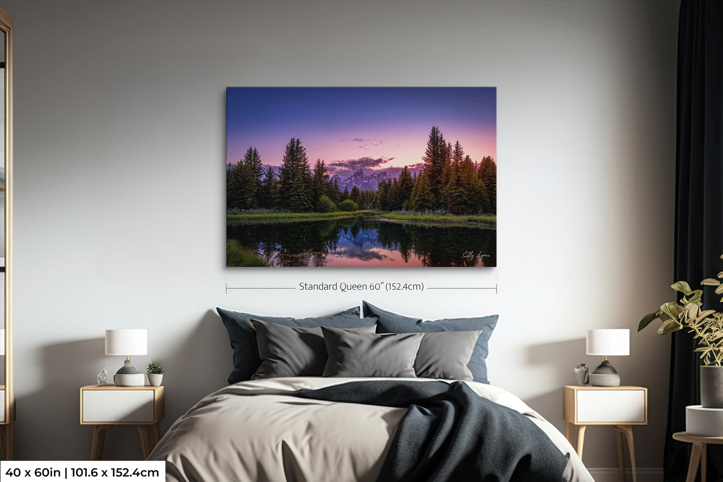 Grand Teton Art | Grand Tetons National Park Print | Wyoming Wilderness Print | Schwabacher's Landing | Sunset Sunrise Wall Decor