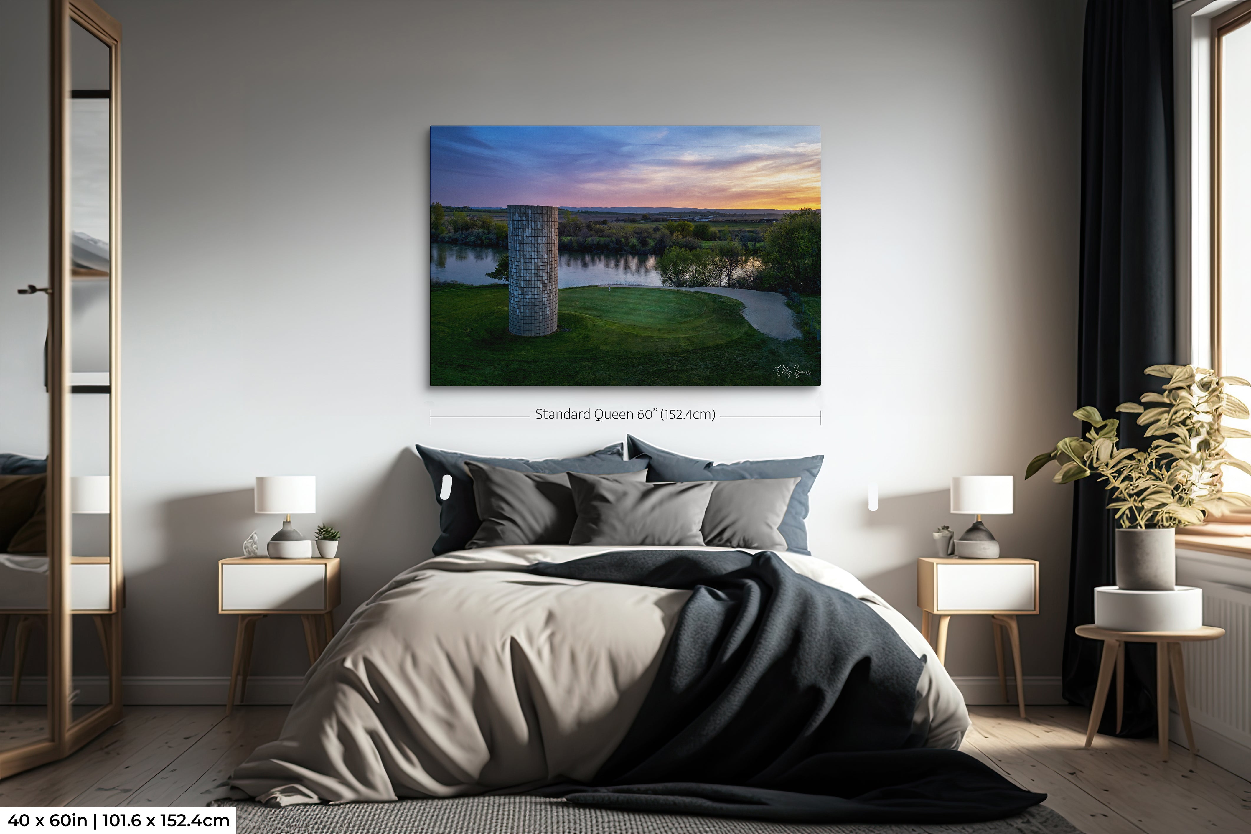 Golf Course Sunset | River Bend Golf Course | Silo Green | Wilder, Idaho | Print | Canvas | Metal | Acrylic