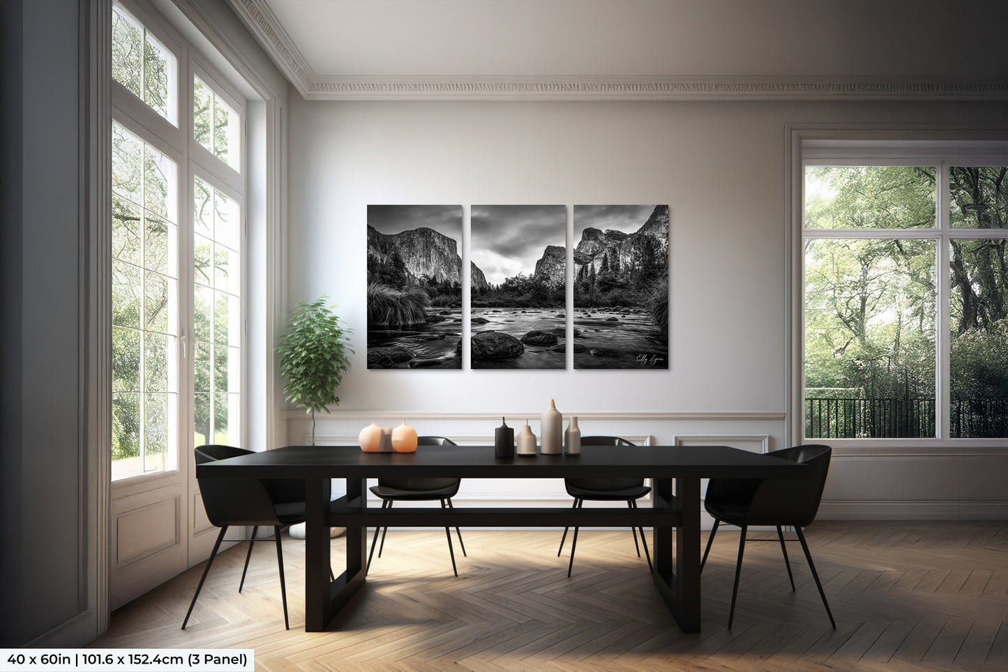 Yosemite National Park Print | El Capitan Sunset Art Print | Yosemite Black and White Canvas | National Park Print | Dramatic Nature Print