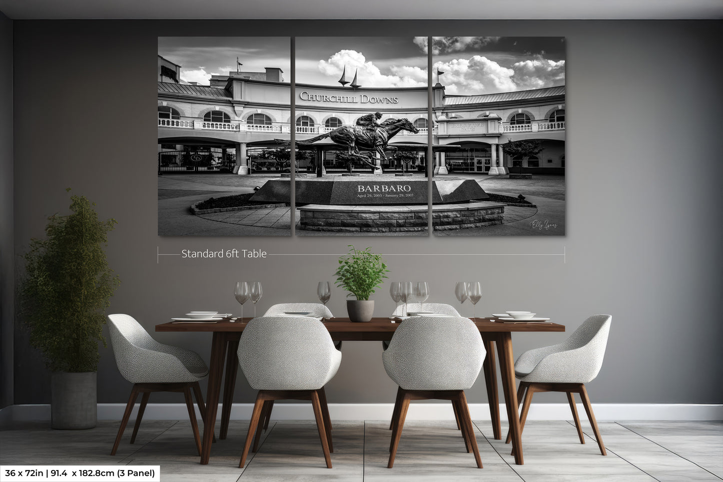 Churchill Downs | Executive Entrance | Kentucky | Derby | Horse Racing Decor | Black & White Photography | Print | Canvas | Metal | Acrylic