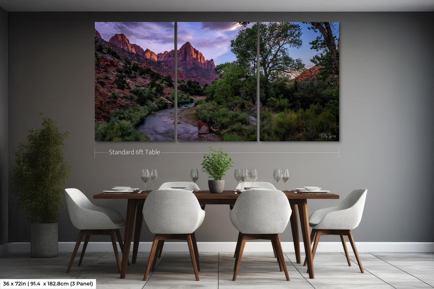 Zion National Park | The Watchman | Utah Wall Art | Travel Poster | National Park Poster | Wall Art Print | Panoramic Art