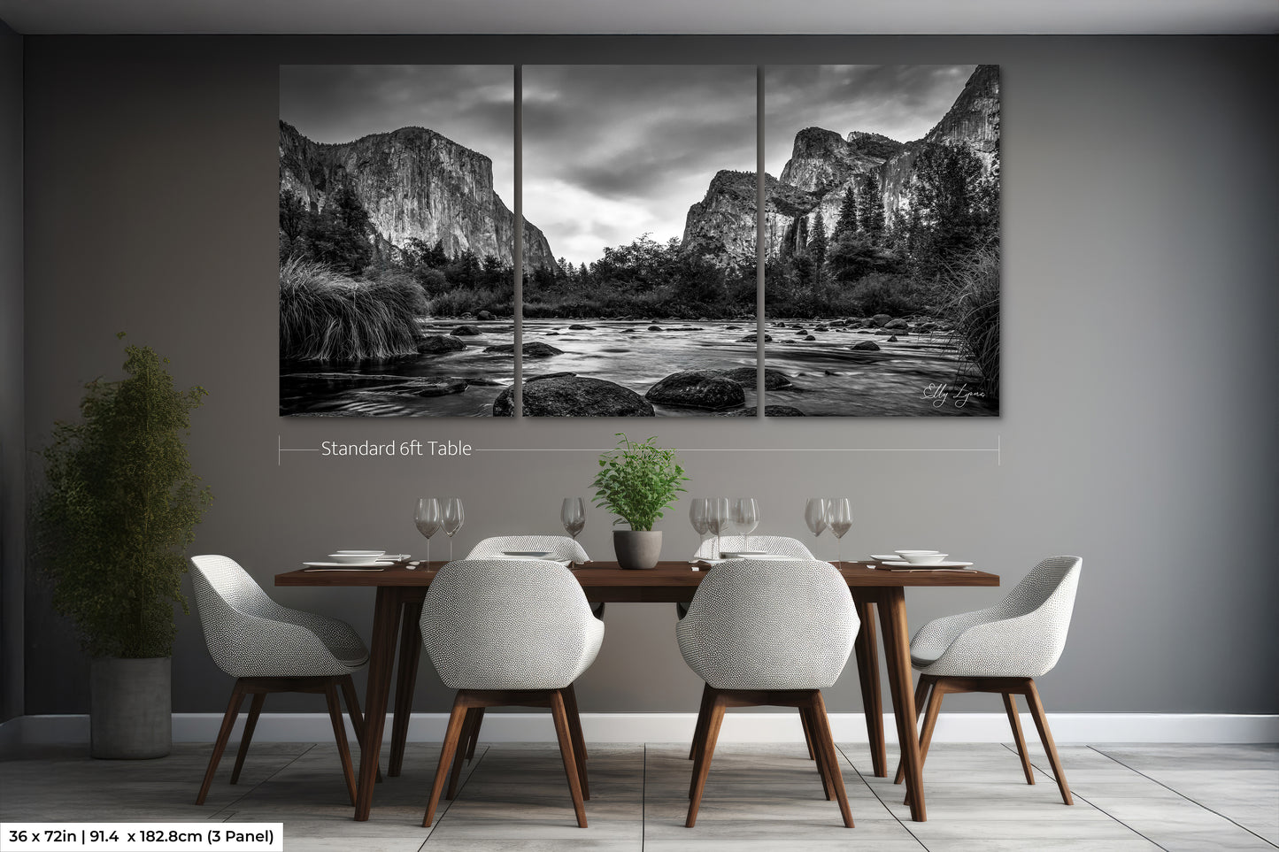 Yosemite National Park Print | El Capitan Sunset Art Print | Yosemite Black and White Canvas | National Park Print | Dramatic Nature Print