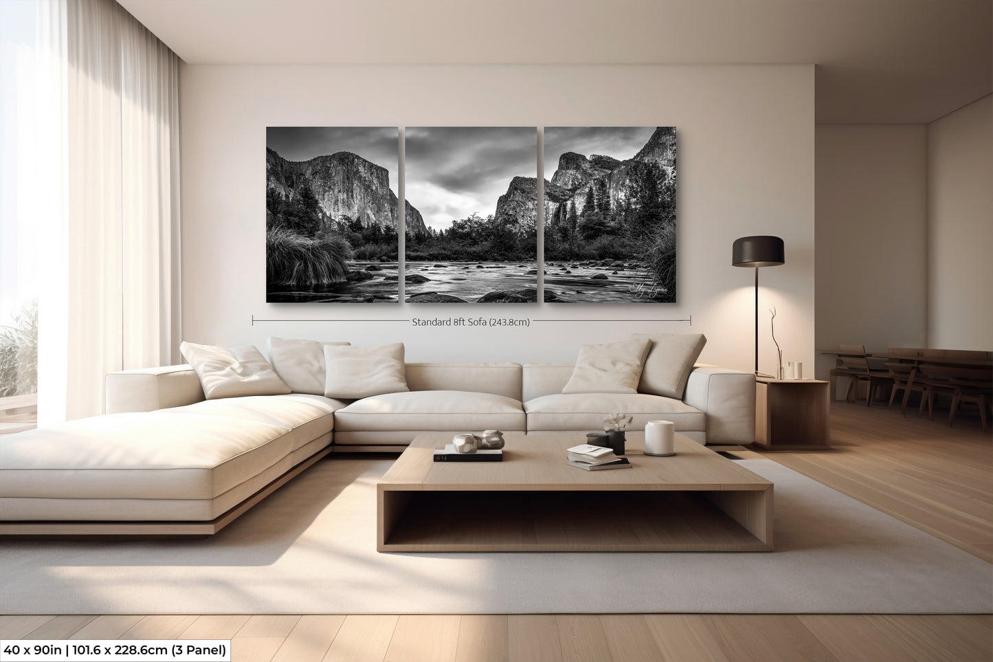 Yosemite National Park Print | El Capitan Sunset Art Print | Yosemite Black and White Canvas | National Park Print | Dramatic Nature Print