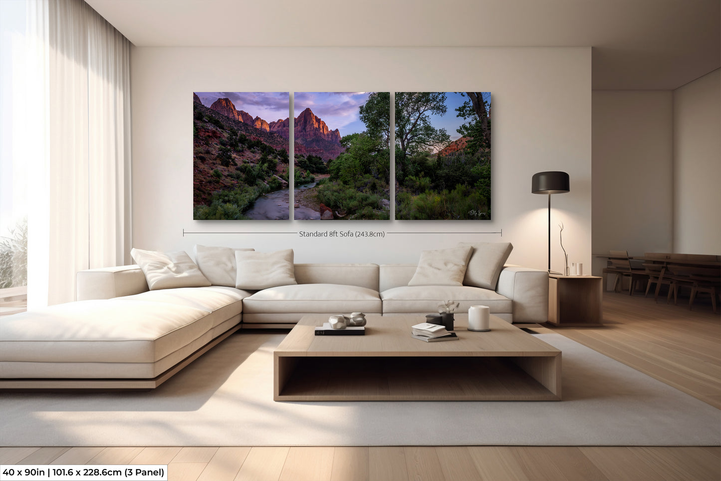 Zion National Park | The Watchman | Utah Wall Art | Travel Poster | National Park Poster | Wall Art Print | Panoramic Art