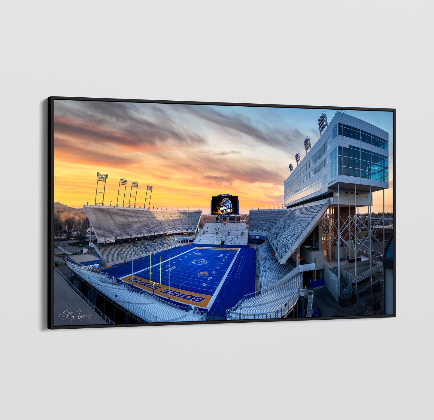 BSU Football Stadium | Boise State University | Home of The Broncos | Idaho | Sunset | Sunrise | Print | Canvas | Metal | Acrylic