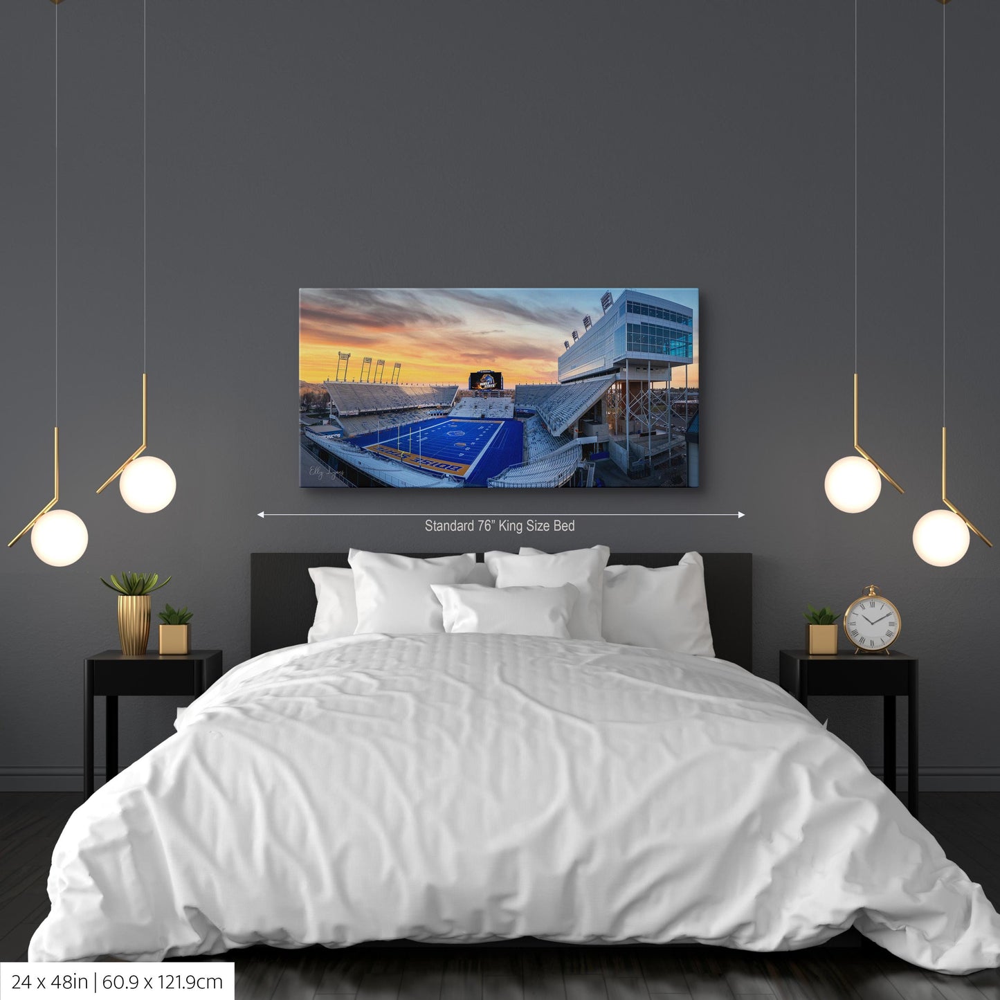 BSU Football Stadium | Boise State University | Home of The Broncos | Idaho | Sunset | Sunrise | Print | Canvas | Metal | Acrylic